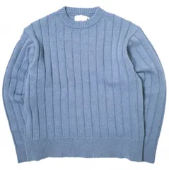 新品 Ernie Palo アーニーパロ 25SS 日本製 WIDE RIB KNIT ワイドリブニット EP09KN01 46 SAX セーター クルーネック コットン ミドルゲージ 定価50,600円 トップス g21360のサムネイル