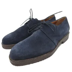 サルヴァトーレフェラガモ Salvatore Ferragamo ビジネスシューズ レザーシューズ ドレスシューズ レースアップ スエード 7 25cm 紺  ネイビー
