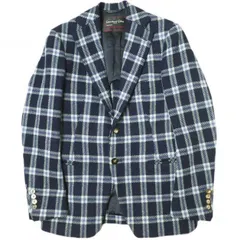International Gallery BEAMS by Takahiro Matsushita インターナショナルギャラリービームス 松下貴宏 日本製 COLOR CHECK 2B JACKET カラーチェック2Bテーラードジャケット 42 NAVYのサムネイル