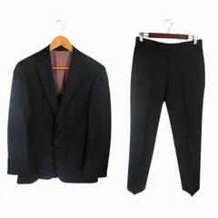 ヒューゴボス HUGO BOSS セットアップ テーラード ジャケット スラックス スーツ シングル 無地 グレー系 サイズ44 QQQ