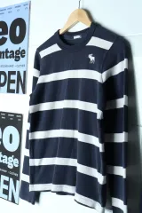 (S-M) アバクロンビー 長袖Tシャツ エイジング アメカジ 순록-18374