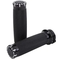 バイク ハンドル グリップ 25mm スロットル バー ハーレー ドラッグスター 汎用 社外品 Avan Knight KRB281 (ブラック) [ブラック]のサムネイル