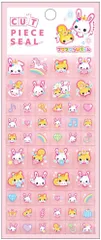 クラックス カット ピースシール フワフワらびちゃん ピンク 127444 