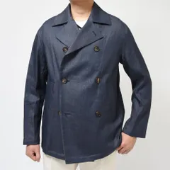 【40%OFF】44サイズ Hevo（イーヴォ） TRANIトラーニ デニムライクナイロンリネンツイルピーコート TRAN754 14131002109 44サイズ 新品のサムネイル