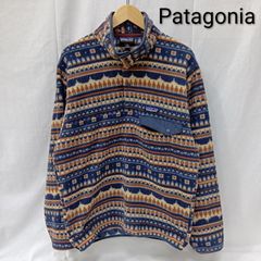 パタゴニア シンチラ スナップT フリース XL 赤 総柄 ネイティブ柄