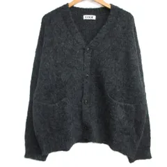 クール COOR 極美品 Hairy Soft Alpaca Cardigan シャギー ニットカーディガン アルパカ 韓国ブランド グレー XL