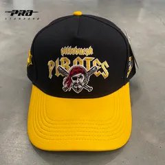 [新品/US輸入] PRO STANDARD プロスタンダード MLB Pittsburgh Pirates ピッツバーグ・パイレーツ LOGO UNISEX BELTBACK HAT (BLACK YELLOW)のサムネイル