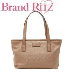 中古 グッチ GGインプリメ トートバッグ ハンドバッグ ショルダー 211138 ベージュ PVC カーフレザー レディース GUCCI 【送料無料】【西神店】