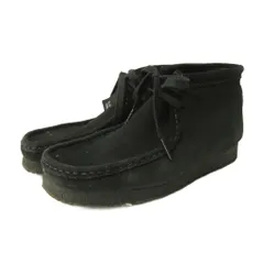クラークス clarks ワラビー デザートブーツ シューズ クレープソール スエード UK7.5 26.5cm 黒 ブラック 0311