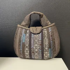 ハンドメイド　着物リメイク　パッチワークトートバッグ　26 大島紬