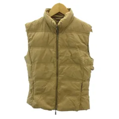 モンクレール MONCLER 茶タグ ダウンベスト ジップアップ ナイロン ショート丈 1 キャメル 0211 IBO88