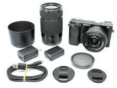 α6400 ダブルズームレンズキット＋50mm単焦点レンズ＋SDカード＋ケース