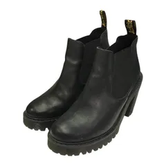 Dr.Martens ドクターマーチン HURSTON サイドゴアブーツ レディース レザー ヒール チェルシーブーツ ブラック UK5 中古 T1