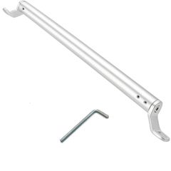 【在庫処分】バイク オートバイ 用 スマホ ホルダー 拡張 ブラケット バー (エスネット) ミラー 太さ 2cm 長さ 34cm から 54cm ドライブ シルバー