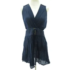 ロンハーマン Ron Herman キルティング 切替 ノースリーブ ワンピース 紺 ネイビー XS 小さいサイズ ■YHS5