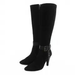 メダ MEDA ロング ブーツ 22.5cm 黒 ブラック サイドジップ /AE