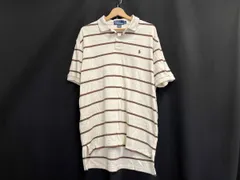 Polo by Ralph Lauren ポロ ラルフローレン ボーダーポロシャツ 半袖ポロシャツ アイボリー/ブラウン L