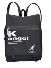 【極美品】KANGOL カンゴール リュック スクエア型 ブラック A4対応【クーポン利用で、10%OFF＜割引上限500円＞】