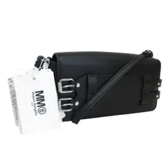 エムエムシックス メゾンマルジェラ MM6 Maison Margiela タグ付 25SS BRACELET BAG ブレスレット バッグ スモール ショルダーバッグ カーフレザー 牛革 SB6WG0018 黒 ブラック
