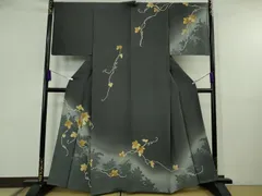 平和屋着物●極上　黄金糸　訪問着　瓢箪蔦の葉文　蝉色地　暈し染め　金彩　やまと誂製　逸品　未使用　DZAB5838kh6