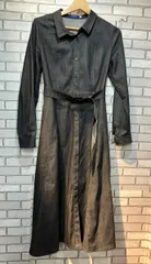 BLUELABEL CRESTBRIDGE ブルーレーベルクレストブリッジ 長袖ワンピース デニムワンピ 袖折り返しチェック インポート 