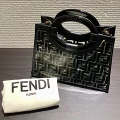 フェンディ FENDI ラナウェイショッパー PVC スモール 2WAY ショルダー トートバッグ ハンドバッグ FF ズッカ 8BH353 黒 H439/T66/T88