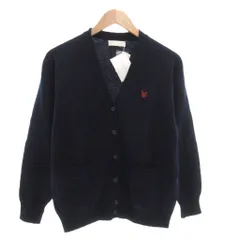 ライル&スコット LYLE&SCOTT タグ付き カーディガン ニット M イーグル 刺繍 ウール 紺 ネイビー /AE
