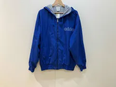 adidas アディダス デサント ブルー JASPO O ブルゾン 胸囲98 身長175 AT-4160 フーディ 日本製 メンズ