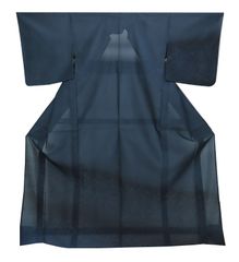 夏物 絽小紋 正絹 深紫 裄63cm 身丈160cm 未使用 3508eall - メルカリ