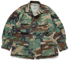 80s 米軍 U.S.ARMY ウッドランドカモ BDU ジャケット M-L★オールド ビンテージ ミリタリー コンバット カバーオール リップストップのサムネイル