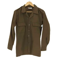 ユーズドフルギ USED古着 90S SPECIFICO 肩エポレット 開襟 オープンカラー ミリタリー シャツ ジャケット 1992年製 メンズ  82