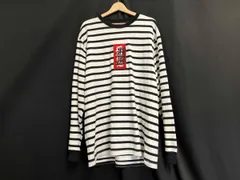 THE BLACK EYE PATCH ザブラックアイパッチ HWC LABEL STRIPED L/S TEE BORDER 長袖Tシャツ ブラック/ホワイト XL 