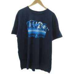 美品 アべンジャーズ ムービー Tシャツ プリント 半袖 紺 ネイビー 2XL