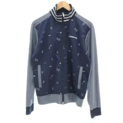 アディダス adidas GOLF ブルゾン ジャケット 総柄 M ネイビー /UO