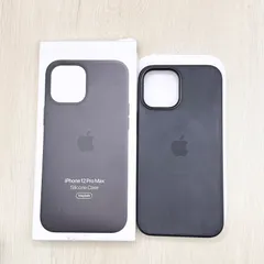 MHLG3FE/A iPhone12 Pro Max Apple 純正品 シリコーンケース MagSafe 対応 アイフォーン12 プロマックス スマホケース カバー ブラック 箱付き 保護ケース ワイヤレス充電対応 80418-211