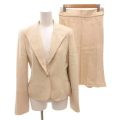 23区 オンワード樫山 セットアップ スーツ フォーマル ジャケット プリーツスカート ツイード ラメ 38 アイボリー /FF