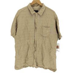 ドッカーズ DOCKERS 90S シンプルチェック リネン混 レーヨン S/S 開襟