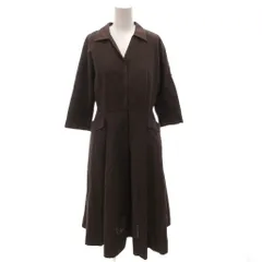 セルフォード CELFORD 21SS シャツ ワンピース 七分袖 レース ロング 36 茶 ブラウン CWFO211060 /FF