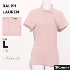 y2k RALPH LAUREN トップス 00s ビッグポニー ポロシャツ　半袖　鹿の子　　ロゴ　刺繍
