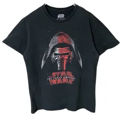 CHM スターウォーズ カイロレン プリントTシャツ Mサイズ ブラック コットン 映画フォースの覚醒 メンズ レディース ユニセックス 古着 半袖 キャラクターT