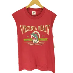 アンビル Anvil 90S バータグ USA製 裾シングルステッチ VERGINIA BEACH イルカ プリント  タンクトップ メンズ import：M のサムネイル