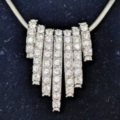 【彦】箱付 美品 スワロフスキー Swarovski ネックレス 1808912 DANCE 7連 クリスタル シルバーカラー レディース アクセサリー ギフト プレゼント【4096SY】D16