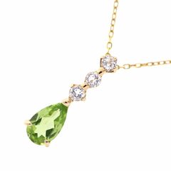 美品⭐️4℃ K10 ペリドット ホワイトトパーズ ネックレス YG - メルカリ