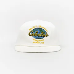 Cabela's White Vintage Cap ヴィンテージ キャップ トラッカーキャップ スナップバック ビンテージ 古着