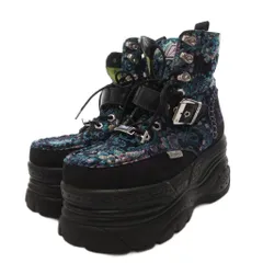 ヨースケ YOSUKE 30 SANMARU 厚底 スニーカー シューズ ハイカット 総柄 刺繍 38 24cm マルチカラー /FF