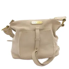 ラルフローレン RALPH LAUREN ショルダーバッグ 斜め掛け ロゴ レザー 編み込み 白 ホワイト /FF