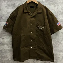 XLARGE エクストララージ 半袖ワークシャツ ブラウン【F1188-004】