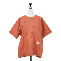 and wander アンドワンダー ブラウス オレンジ サイズ:00(S) | ストレッチ リップ プルオーバー / UV stretch rip pullover ブラウス クルーネック 半袖 ラグラン メッシュ | トップス【レディース】【中古】のサムネイル
