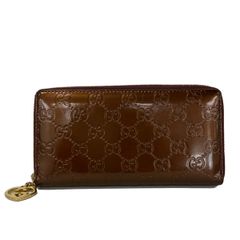 GUCCI(グッチ) 長財布 ラブリー/シマライン 282477 ダークブラウン