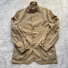 COMME ÇA DU MODE MEN（コムサデモードメン）スタンドカラー コットンジャケット ベージュ Lサイズ